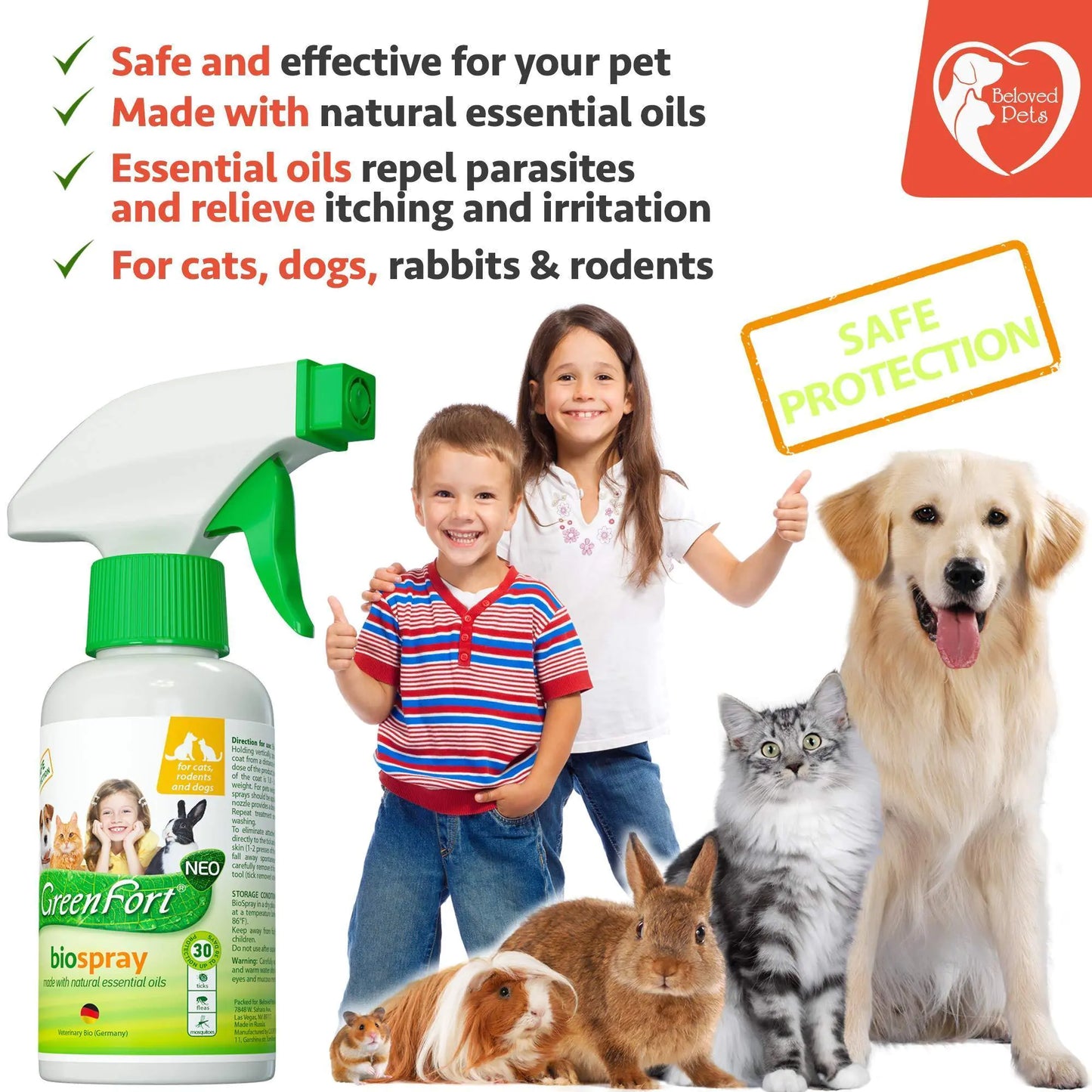 🐾 Spray Natural Antipulgas y Garrapatas – Para Perros, Gatos, Hurones y Hogar