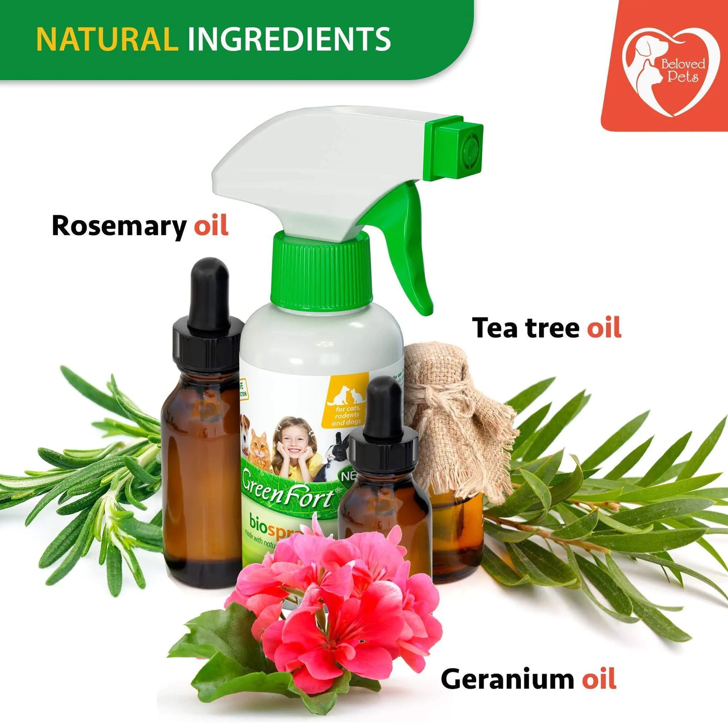 🐾 Spray Natural Antipulgas y Garrapatas – Para Perros, Gatos, Hurones y Hogar