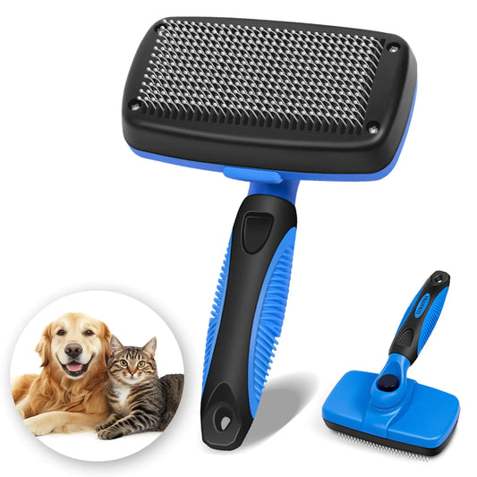 🐾 Cepillo Autolimpiante para Perros y Gatos – Ideal para Pelo Largo y Corto