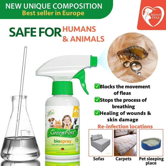 🐾 Spray Natural Antipulgas y Garrapatas – Para Perros, Gatos, Hurones y Hogar